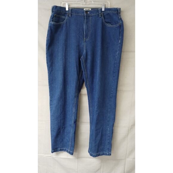 Duke Haband Jeans Mens 40L Blue Dark Wash Authentic Fit - Picture 1 of 11